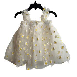 Mini Mono Daisy Floral Tulle Dress